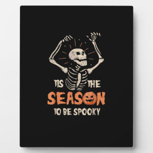 Het Is De Tijd Om Een Enge Grappige Skelet Hallowe Fotoplaat