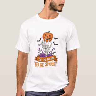 Het Is De Tijd Om En Spooky Skelet Hand Halloween T-shirt