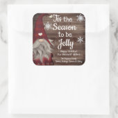 Het Is De Tijd Om Gelei Te Zijn Gepersonaliseerd P Vierkante Sticker (Tas)