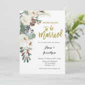 Het is de tijd om getrouwd te zijn Kerstbloemstuk Kaart (Staand voorkant)