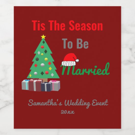 Het Is De Tijd Om Getrouwd Te Zijn Wijn Etiket (Enkel label)