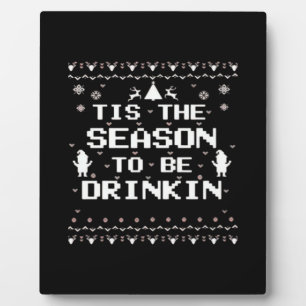 Het Is De Tijd Om Grappig Te Drinken Kerst Kerst M Fotoplaat