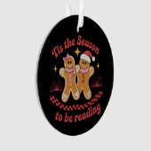 Het Is De Tijd Om Kerstboeken Te Lezen School Ornament (voorkant)