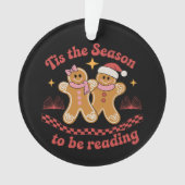 Het Is De Tijd Om Kerstboeken Te Lezen School Ornament (voorkant)