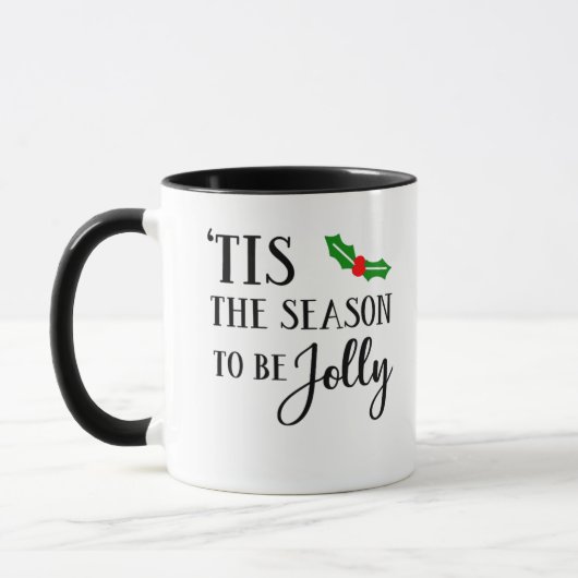Het Is De Tijd Om Kerstmis Misteletoe Te Zijn Mok (Links)