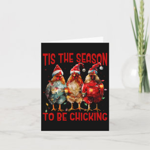 Het Is De Tijd Om Kip Te Koken Kerstman Hoed Xm Kaart