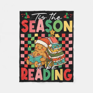 Het Is De Tijd Om Leraar Te Lezen Kerstmis Gin Fleece Deken