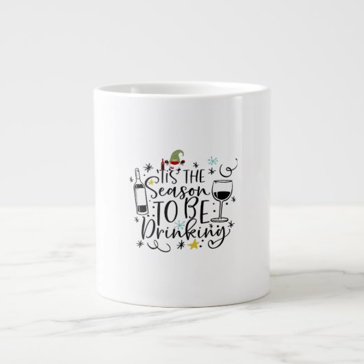 Het Is De Tijd Om Te Drinken Grote Koffiekop (Voorkant)