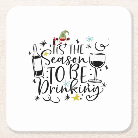Het Is De Tijd Om Te Drinken Kartonnen Onderzetters (Voorkant)
