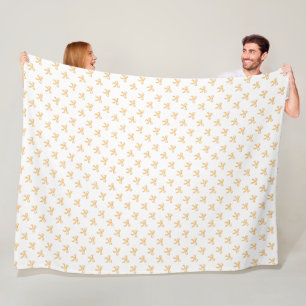 Het Is De Tijd Om Te Fonkel Kerstmis Boog Goud Fleece Deken