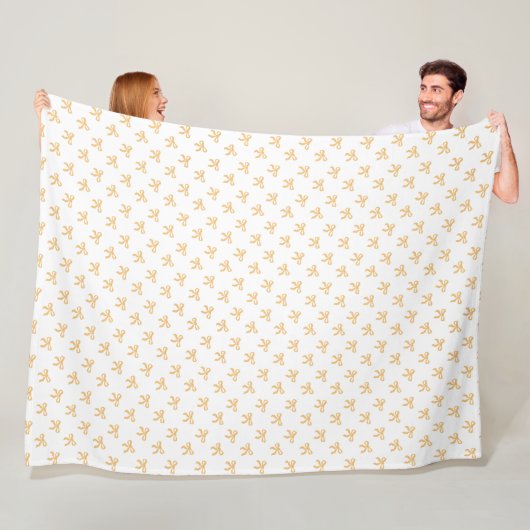 Het Is De Tijd Om Te Fonkel Kerstmis Boog Goud Fleece Deken (In situ)