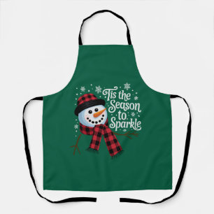 Het Is De Tijd Om Te Fonkel Kerstmis Winter Vakant Schort