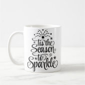 Het is de tijd om te fonkelen Kerstcadeau mok (Links)