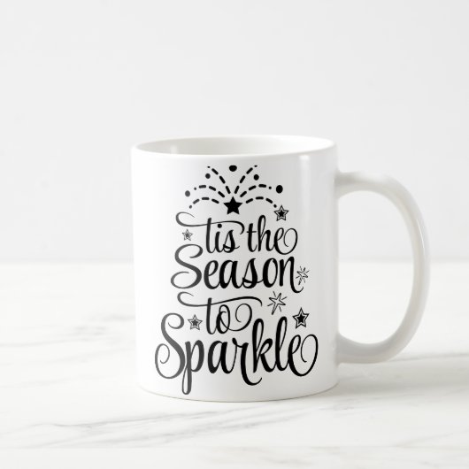 Het is de tijd om te fonkelen Kerstcadeau mok (Rechts)