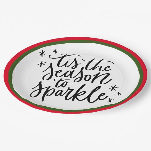 Het Is De Tijd Om Te Glanzen Papieren Bordje (Gekanteld)