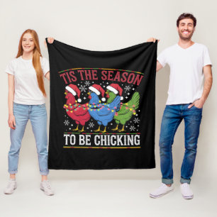Het Is De Tijd Om Te Kippen Kerst Kip Western Fleece Deken