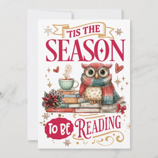 Het Is De Tijd Om Te Lezen Feestdagenkaart (Voorkant)