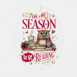 Het is de tijd om te lezen metalen ornament