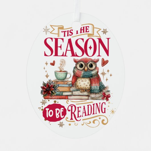 Het is de tijd om te lezen metalen ornament (Voorkant)