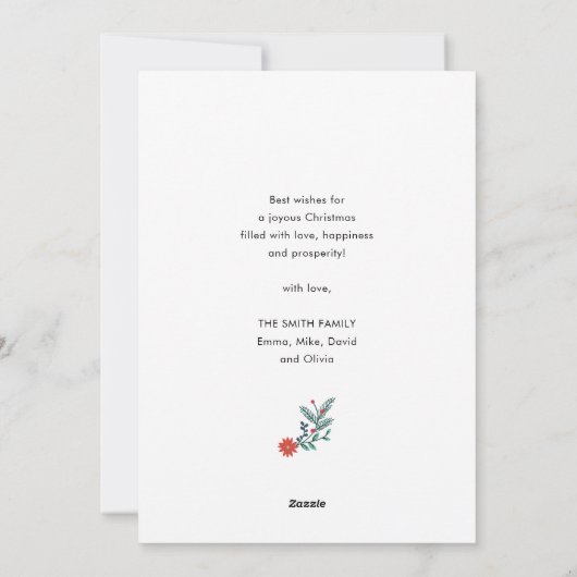 Het Is De Tijd Om Te Schitteren | Rode Poinsettia Feestdagenkaart (Achterkant)