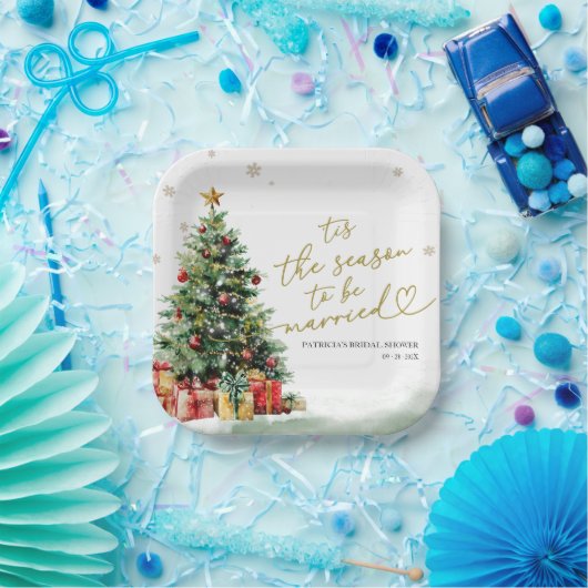 Het is de tijd om te trouwen Bruidsmeisjesfeest Papieren Bordje (Feest)