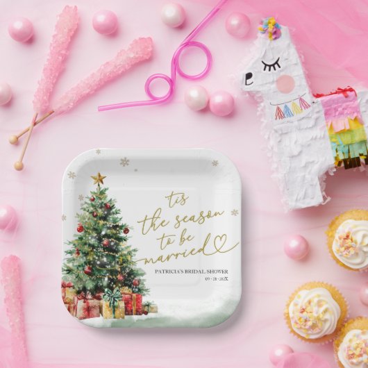 Het is de tijd om te trouwen Bruidsmeisjesfeest Papieren Bordje (Feest)