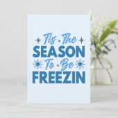Het is de tijd om te vriezen - Winterpret Kaart (Staand voorkant)