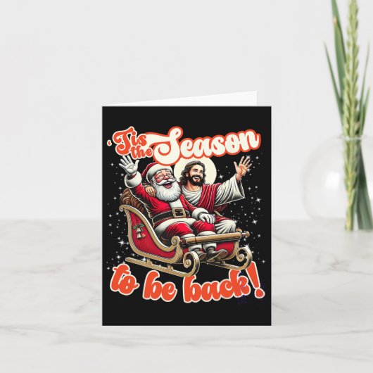 Het Is De Tijd Om Terug Te Komen Jezus Kerstman Ch Kaart (Voorkant)