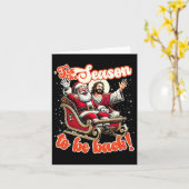 Het Is De Tijd Om Terug Te Komen Jezus Kerstman Ch Kaart (Gele Bloem)