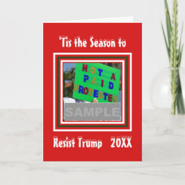 Het Is De Tijd Om Trump Te Verzetten Foto Kerstmis Feestdagen Kaart