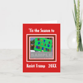 Het Is De Tijd Om Trump Te Verzetten Foto Kerstmis Feestdagen Kaart
