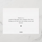 Het Is De Tijd Om Vrolijk Te Zijn Bewerkbare Kleur Folie Feestdagenkaart (Achterkant)