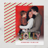 Het is de tijd om vrolijk te zijn Familie Foto Feestdagenkaart (Voorkant / Achterkant)