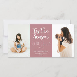 Het Is De Tijd Om Vrolijk Te Zijn Feestelijke Roos Feestdagenkaart