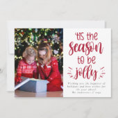 Het is de tijd om vrolijk te zijn foto feestdagenkaart (Voorkant)