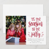 Het is de tijd om vrolijk te zijn foto feestdagenkaart (Voorkant / Achterkant)