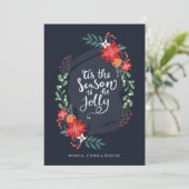 Het is de tijd om vrolijk te zijn | Foto Kerstkaar Feestdagenkaart (Staand voorkant)