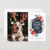 Het is de tijd om vrolijk te zijn | Foto Kerstkaar Feestdagenkaart (Voorkant / Achterkant)