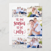 Het is de tijd om vrolijk te zijn - fotocollage feestdagenkaart (Voorkant / Achterkant)