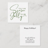 Het is de tijd om vrolijk te zijn met de feestdage notitiekaartje (Voorkant / Achterkant)