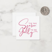 Het Is De Tijd Om Vrolijk Te Zijn Vakantie Notitiekaartje (Voorkant / Achterkant in situ)