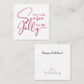 Het Is De Tijd Om Vrolijk Te Zijn Vakantie Notitiekaartje (Voorkant / Achterkant)