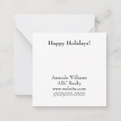 Het is de tijd om vrolijk te zijn, vakantie notitiekaartje (Achterkant)