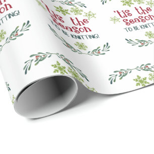 Het Is De Tijd Om Winter Kersttrui Te Breien Cadeaupapier