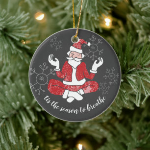 Het Is De Tijd Om Yoga Te Ademhalen Persoonlijke K Keramisch Ornament