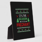 Het Is De Tijd Om Zwanger Te Zijn Funny Kerstmis Fotoplaat (Zijkant)