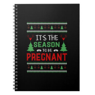 Het Is De Tijd Om Zwanger Te Zijn Funny Kerstmis Notitieboek