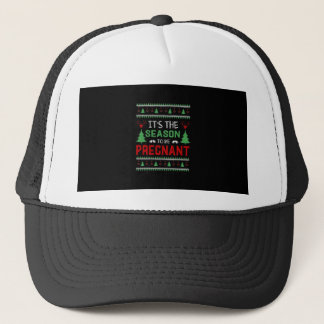 Het Is De Tijd Om Zwanger Te Zijn Grappig Kerstmis Trucker Pet