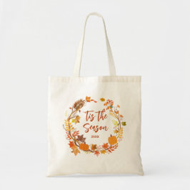 Het Is De Tijd Rustieke Herfstkrans Tote Bag