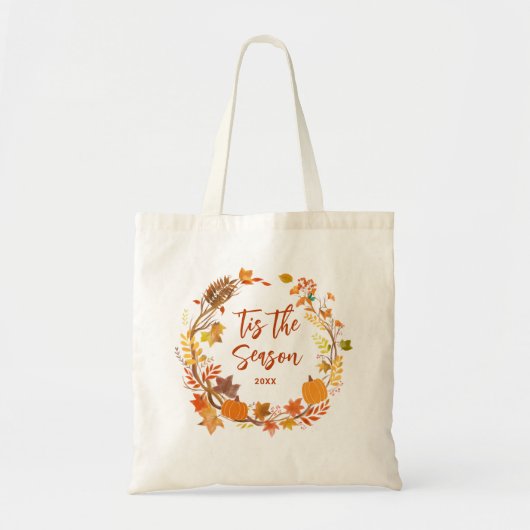 Het Is De Tijd Rustieke Herfstkrans Tote Bag (Voorkant)